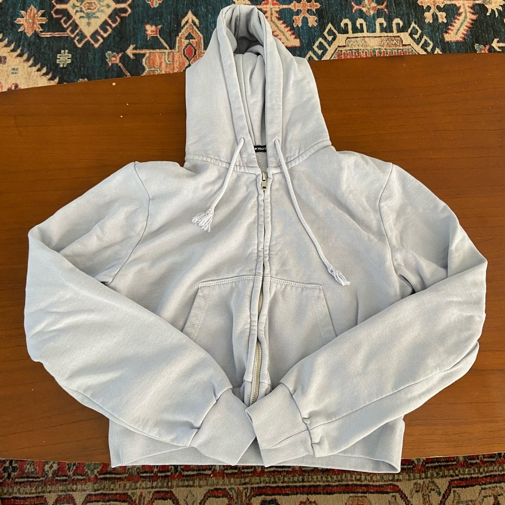 Brandy Melville blue chrystal hoodie, barely worn!